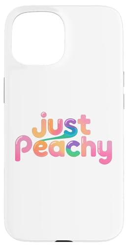 Pfirsiche Sommerfrucht Nostalgie Pfirsichfrucht Retro Grafik Hülle für iPhone 15 von Just Peachy