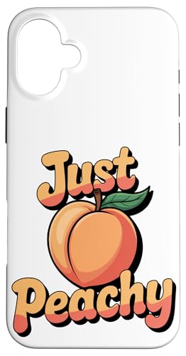 Pfirsiche Sommerfrucht Nostalgie Pfirsichfrucht Retro Grafik Hülle für iPhone 16 Plus von Just Peachy