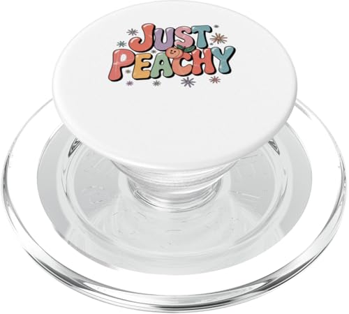 Pfirsiche Sommerfrucht Nostalgie Pfirsichfrucht Retro Grafik PopSockets PopGrip für MagSafe von Just Peachy