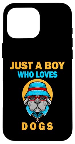 Süß, nur ein Junge, der Hunde und Tiere liebt, Männer und Jungen Hülle für iPhone 16 Pro Max Süß, nur ein Junge, der Hunde und Tiere liebt, Männer und Jungen Hülle für iPhone 16 Pro Max von Just a Boy who loves Apparel for men and boys