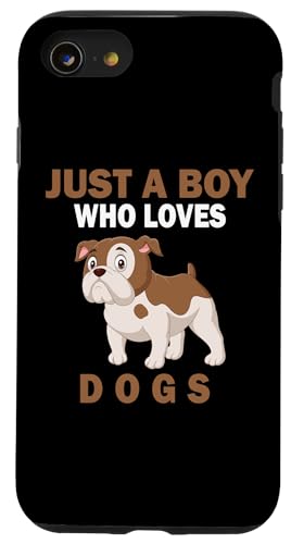 Süß, nur ein Junge, der Hunde und Tiere liebt, Männer und Jungen Hülle für iPhone SE (2020) / 7 / 8 von Just a Boy who loves Apparel for men and boys