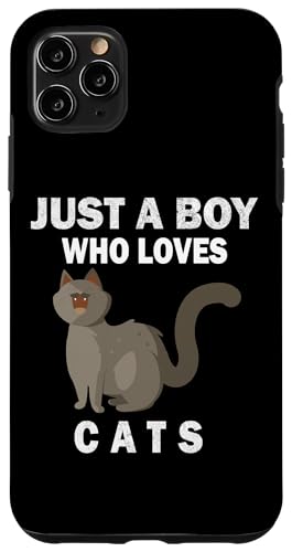 Süß, nur ein Junge, der Katzen, Tiere liebt, Männer und Jungen. Hülle für iPhone 11 Pro Max Süß, nur ein Junge, der Katzen, Tiere liebt, Männer und Jungen. Hülle für iPhone 11 Pro Max von Just a Boy who loves Apparel for men and boys