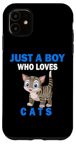 Süß, nur ein Junge, der Katzen, Tiere liebt, Männer und Jungen. Hülle für iPhone 11 Süß, nur ein Junge, der Katzen, Tiere liebt, Männer und Jungen. Hülle für iPhone 11 von Just a Boy who loves Apparel for men and boys