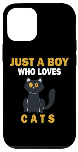 Süß, nur ein Junge, der Katzen, Tiere liebt, Männer und Jungen. Hülle für iPhone 12/12 Pro Süß, nur ein Junge, der Katzen, Tiere liebt, Männer und Jungen. Hülle für iPhone 12/12 Pro von Just a Boy who loves Apparel for men and boys