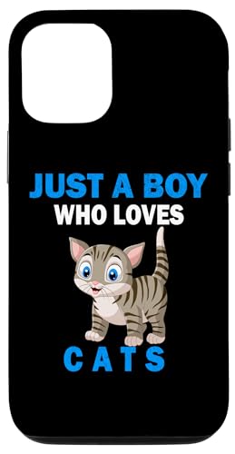 Süß, nur ein Junge, der Katzen, Tiere liebt, Männer und Jungen. Hülle für iPhone 12/12 Pro Süß, nur ein Junge, der Katzen, Tiere liebt, Männer und Jungen. Hülle für iPhone 12/12 Pro von Just a Boy who loves Apparel for men and boys