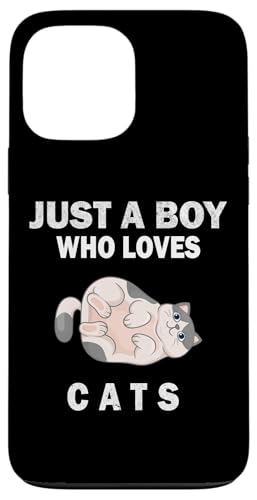 Süß, nur ein Junge, der Katzen, Tiere liebt, Männer und Jungen. Hülle für iPhone 13 Pro Max von Just a Boy who loves Apparel for men and boys