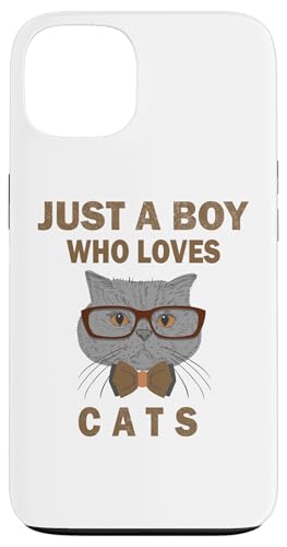 Süß, nur ein Junge, der Katzen, Tiere liebt, Männer und Jungen. Hülle für iPhone 13 Süß, nur ein Junge, der Katzen, Tiere liebt, Männer und Jungen. Hülle für iPhone 13 von Just a Boy who loves Apparel for men and boys