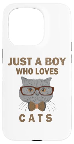 Süß, nur ein Junge, der Katzen, Tiere liebt, Männer und Jungen. Hülle für iPhone 15 Pro Süß, nur ein Junge, der Katzen, Tiere liebt, Männer und Jungen. Hülle für iPhone 15 Pro von Just a Boy who loves Apparel for men and boys