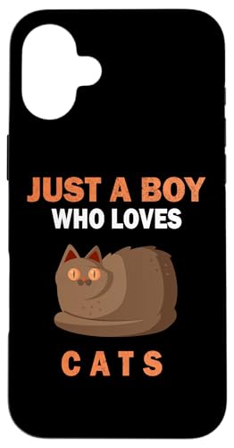 Süß, nur ein Junge, der Katzen, Tiere liebt, Männer und Jungen. Hülle für iPhone 16 Plus von Just a Boy who loves Apparel for men and boys