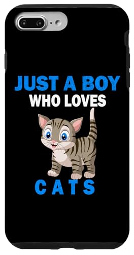 Süß, nur ein Junge, der Katzen, Tiere liebt, Männer und Jungen. Hülle für iPhone 7 Plus/8 Plus von Just a Boy who loves Apparel for men and boys