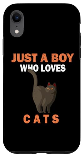 Süß, nur ein Junge, der Katzen, Tiere liebt, Männer und Jungen. Hülle für iPhone XR Süß, nur ein Junge, der Katzen, Tiere liebt, Männer und Jungen. Hülle für iPhone XR von Just a Boy who loves Apparel for men and boys