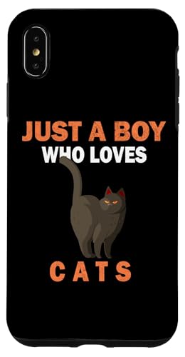Süß, nur ein Junge, der Katzen, Tiere liebt, Männer und Jungen. Hülle für iPhone XS Max Süß, nur ein Junge, der Katzen, Tiere liebt, Männer und Jungen. Hülle für iPhone XS Max von Just a Boy who loves Apparel for men and boys