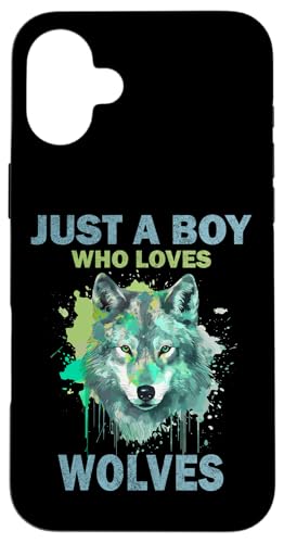 Süß, nur ein Junge, der Wölfe und Tiere liebt, Männer und Jungen Hülle für iPhone 16 Plus Süß, nur ein Junge, der Wölfe und Tiere liebt, Männer und Jungen Hülle für iPhone 16 Plus von Just a Boy who loves Apparel for men and boys