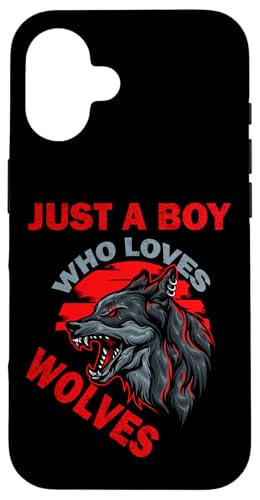 Süß, nur ein Junge, der Wölfe und Tiere liebt, Männer und Jungen Hülle für iPhone 16 Süß, nur ein Junge, der Wölfe und Tiere liebt, Männer und Jungen Hülle für iPhone 16 von Just a Boy who loves Apparel for men and boys