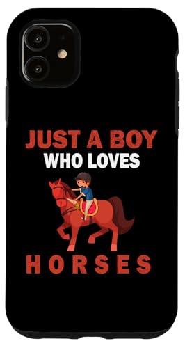 Süß Just A Boy Who Loves Horses Animals Herren und Jungen Hülle für iPhone 11 Süß Just A Boy Who Loves Horses Animals Herren und Jungen Hülle für iPhone 11 von Just a Boy who loves Apparel for men and boys