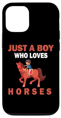 Süß Just A Boy Who Loves Horses Animals Herren und Jungen Hülle für iPhone 12/12 Pro von Just a Boy who loves Apparel for men and boys