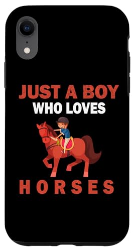 Süß Just A Boy Who Loves Horses Animals Herren und Jungen Hülle für iPhone XR Süß Just A Boy Who Loves Horses Animals Herren und Jungen Hülle für iPhone XR von Just a Boy who loves Apparel for men and boys