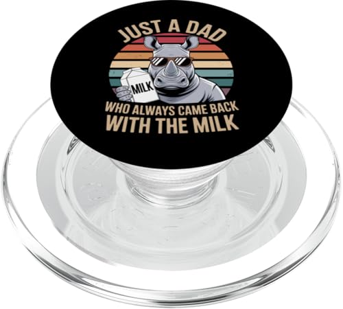 Nashorn Funny Father's Day Dad Milk PopSockets PopGrip für MagSafe von Just a Dad who always came back with the Milk