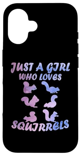 Cute Just A Girl Who Loves Eichhörnchen Tiere Frauen und Mädchen Hülle für iPhone 16 Cute Just A Girl Who Loves Eichhörnchen Tiere Frauen und Mädchen Hülle für iPhone 16 von Just a girl who loves Apparel for girls and women