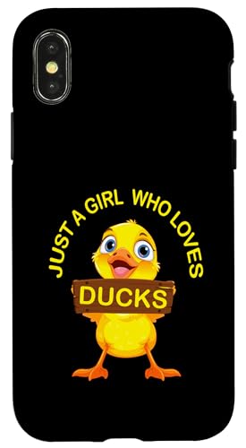 Süß, nur ein Mädchen, das Enten und Tiere liebt, Frauen und Mädchen. Hülle für iPhone X/XS Süß, nur ein Mädchen, das Enten und Tiere liebt, Frauen und Mädchen. Hülle für iPhone X/XS von Just a girl who loves Apparel for girls and women