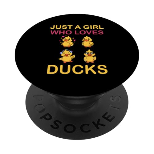 Süß, nur ein Mädchen, das Enten und Tiere liebt, Frauen und Mädchen. PopSockets Klebender PopGrip Süß, nur ein Mädchen, das Enten und Tiere liebt, Frauen und Mädchen. PopSockets Klebender PopGrip von Just a girl who loves Apparel for girls and women