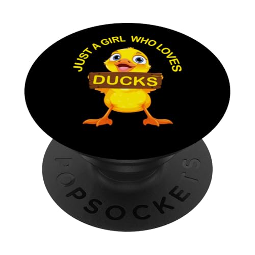 Süß, nur ein Mädchen, das Enten und Tiere liebt, Frauen und Mädchen. PopSockets Klebender PopGrip Süß, nur ein Mädchen, das Enten und Tiere liebt, Frauen und Mädchen. PopSockets Klebender PopGrip von Just a girl who loves Apparel for girls and women