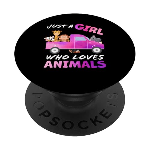 Süß, nur ein Mädchen, das Tiere liebt, Frauen und Mädchen PopSockets Klebender PopGrip Süß, nur ein Mädchen, das Tiere liebt, Frauen und Mädchen PopSockets Klebender PopGrip von Just a girl who loves Apparel for girls and women