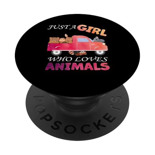 Süß, nur ein Mädchen, das Tiere liebt, Frauen und Mädchen PopSockets Klebender PopGrip Süß, nur ein Mädchen, das Tiere liebt, Frauen und Mädchen PopSockets Klebender PopGrip von Just a girl who loves Apparel for girls and women