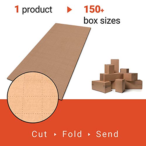 Versandkartons 10cm | Verpackungskarton klein | Päckchen karton klein | Faltschachteln variabler Größe | 10 perforierte 80x40cm Kartonblatter alle 5 cm | One Size Fits All | Custom Size Cardboard Versandkartons 10cm | Verpackungskarton klein | Päckchen karton klein | Faltschachteln variabler Größe | 10 perforierte 80x40cm Kartonblatter alle 5 cm | One Size Fits All | Custom Size Cardboard von JustFoldMe