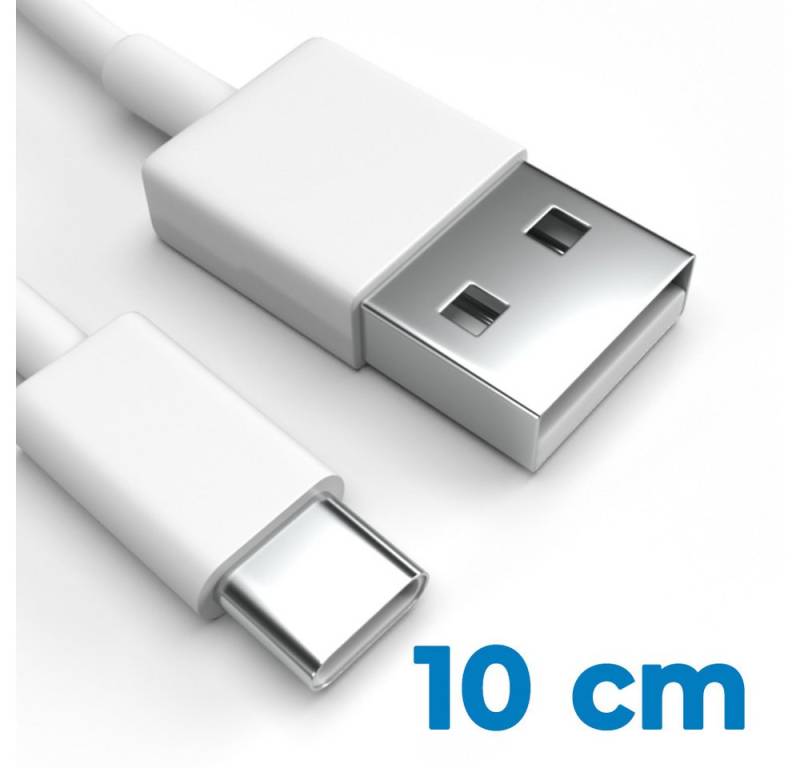 Justcom ZTE Axon 9 Pro USB-Kabel, USB-C, USB-A (10 cm), Schnellladekabel, Datenkabel, Handy, Tablet von Justcom
