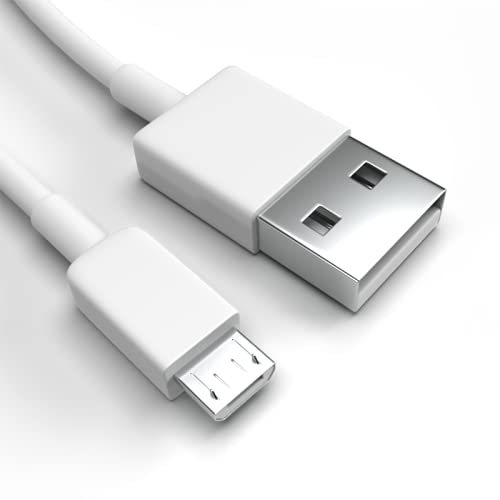 Justcom Micro-USB Ladekabel für Alcatel 1s 2020 Weiß 2 m Handy Schnellladekabel Datenkabel von Justcom