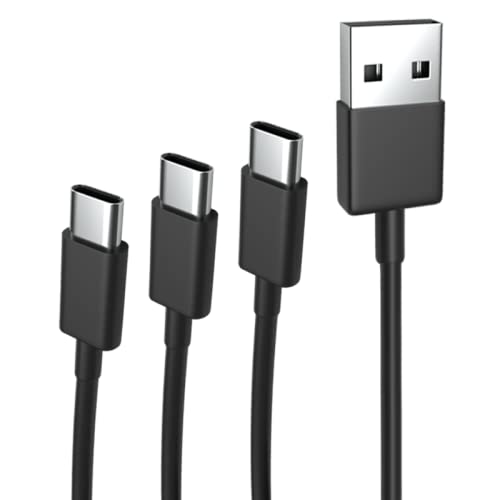 USB-C Ladekabel Bundle für uleFone Armor 7 in Schwarz 1 m + 2 m + 3 m [3 Stück] Schnellladekabel Datenkabel von Justcom