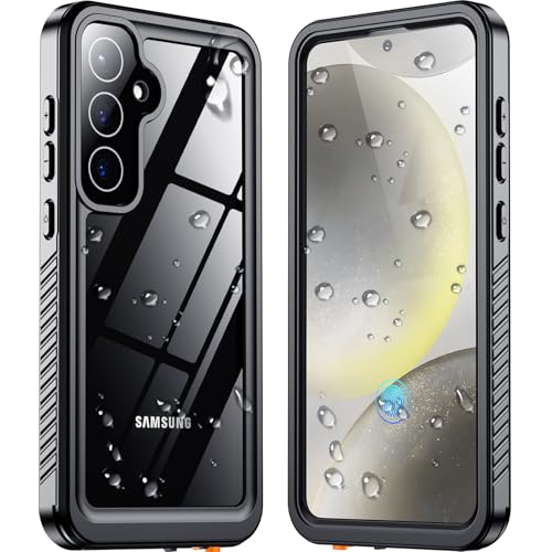 Justcool Schutzhülle für Samsung Galaxy S24, wasserdicht, integrierter Bildschirm- und Objektivschutz, robuste Schutzhülle, 3,6 m Fallschutz, stoßfest, für Galaxy S24 15,7 cm (6,2 Zoll), Schwarz von Justcool
