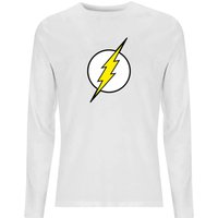 DC Justice League Core Flash Logo Unisex Long Sleeve T-Shirt - White - XXL von Justice League