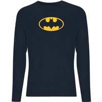 Justice League Batman Logo Men's Long Sleeve T-Shirt - Navy - L von Justice League