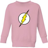 Justice League Flash Logo Kids' Sweatshirt - Baby Pink - 7-8 Jahre von Justice League