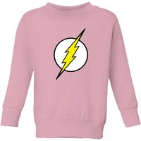 Justice League Flash Logo Kids' Sweatshirt - Baby Pink - 9-10 Jahre von Justice League
