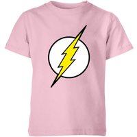 Justice League Flash Logo Kids' T-Shirt - Baby Pink - 7-8 Jahre von Original Hero