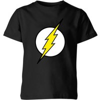 Justice League Flash Logo Kids' T-Shirt - Black - 7-8 Jahre von Justice League