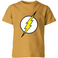 Justice League Flash Logo Kids' T-Shirt - Mustard - 3-4 Jahre von Justice League