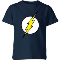 Justice League Flash Logo Kids' T-Shirt - Navy - 3-4 Jahre von Original Hero