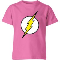 Justice League Flash Logo Kids' T-Shirt - Pink - 11-12 Jahre von Justice League