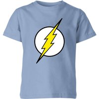 Justice League Flash Logo Kids' T-Shirt - Sky Blue - 5-6 Jahre von Justice League