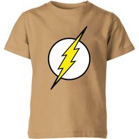 Justice League Flash Logo Kids' T-Shirt - Tan - 3-4 Jahre von Original Hero