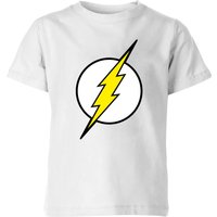 Justice League Flash Logo Kids' T-Shirt - White - 11-12 Jahre von Original Hero