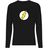 Justice League Flash Logo Men's Long Sleeve T-Shirt - Black - L von Justice League