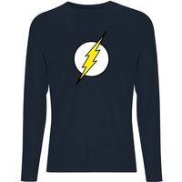 Justice League Flash Logo Men's Long Sleeve T-Shirt - Navy - L von Justice League