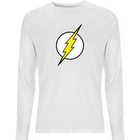 Justice League Flash Logo Men's Long Sleeve T-Shirt - White - XXL von Justice League