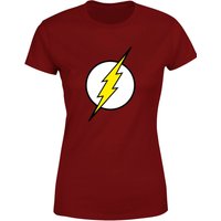 Justice League Flash Logo Women's T-Shirt - Burgundy - L von Justice League