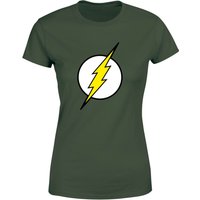 Justice League Flash Logo Women's T-Shirt - Green - M von Justice League